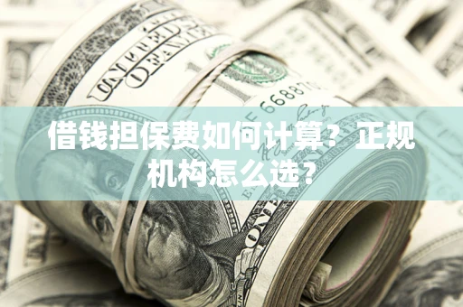 武汉借钱担保费如何计算？正规机构怎么选？