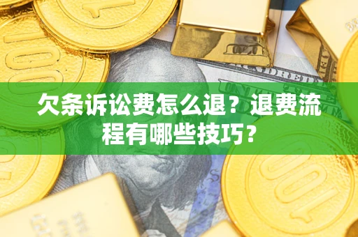 武汉欠条诉讼费怎么退？退费流程有哪些技巧？