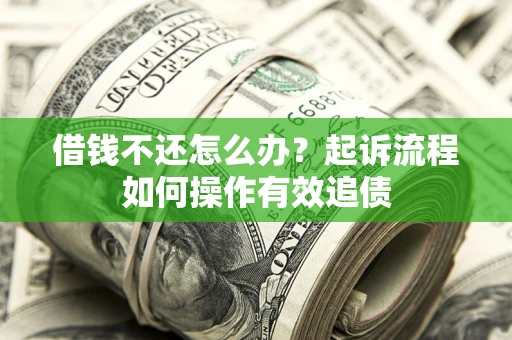 武汉借钱不还怎么办？起诉流程如何操作有效追债