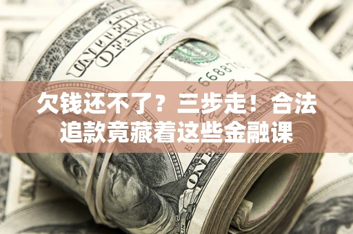 武汉欠钱还不了？三步走！合法追款竟藏着这些金融课