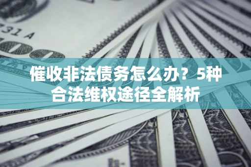 武汉催收非法债务怎么办？5种合法维权途径全解析