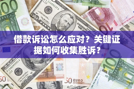 武汉借款诉讼怎么应对？关键证据如何收集胜诉？