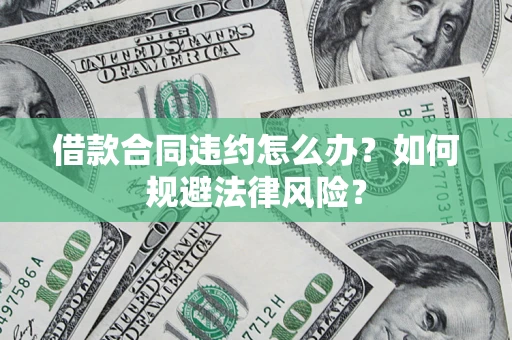 武汉借款合同违约怎么办？如何规避法律风险？