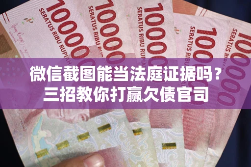 武汉微信截图能当法庭证据吗？三招教你打赢欠债官司